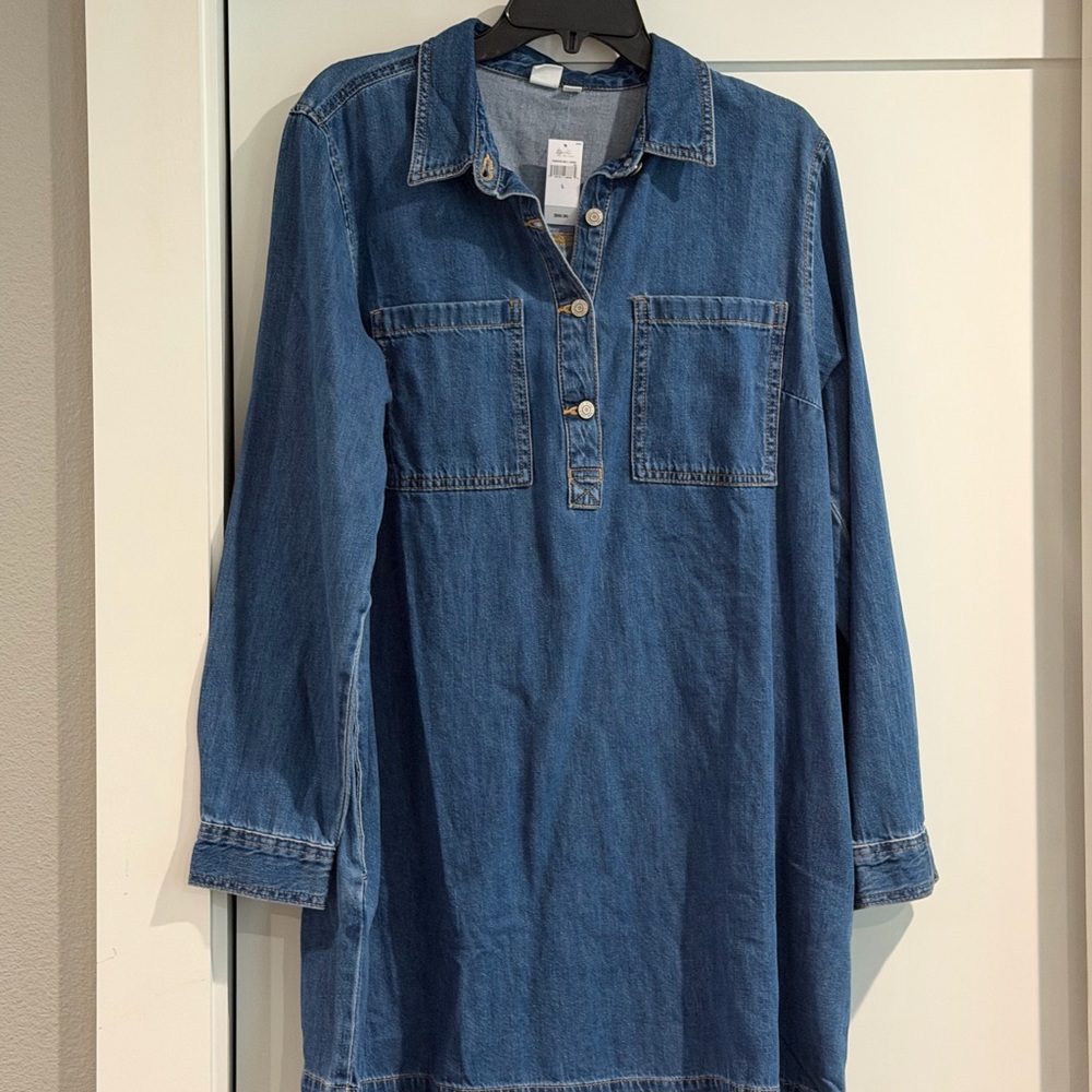 GAP Factory Blue Denim Dress